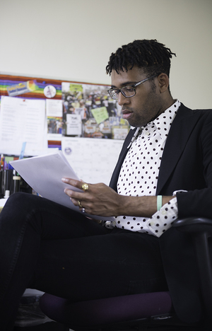 Michael Riley, the new assistant director of the LGBTQ Resource Center, provides resources to students of marginalized identities by facilitating various discussion groups.