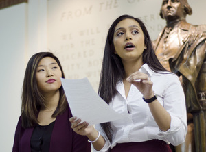 Aysha Seedat, right, and Jane Hong, left, will be sworn as president and vice president of the 59th session of Student Association on Monday night.