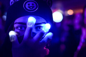 Look out for LED gloves like these at Life In Color.