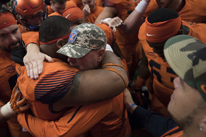 Syracuse's 4-8 season ended with Scott Shafer being hugged by players after a 20-17 win over Boston College. It was one of the most memorable moments from the season.