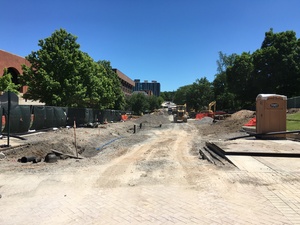 Pete Sala, vice president and chief campus facilities officer, said in an email sent to the Syracuse University community on Monday that construction for the University Place promenade is progressing on schedule.