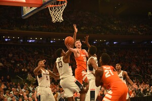 Tyler Lydon shot just 1-of-7 from the field and 1-of-4 from 3 in Syracuse's 52-50 loss on Monday in Madison Square Garden. 