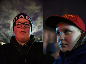 Two younger members of the Cicero family, Austin Mazzoli and Blake Lonergan, attended the inauguration of Donald Trump wearing Syracuse and Trump gear.