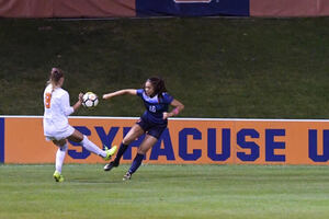 Moving Bennett to offense produces a goal but not a win for Syracuse, falling 3-1 against Virginia. Lamontagne, pictured, shifted to defense. 