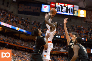 SU senior Rakeem Christmas elevates in the paint en route to compiling a career-best 35-point performance.