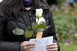 Each Remembrance Scholar read a small note for the Pan Am Flight 103 victim they represented. 
