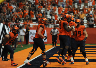 Syracuse brought the train horn back on Saturday after not using it in the first two games. 